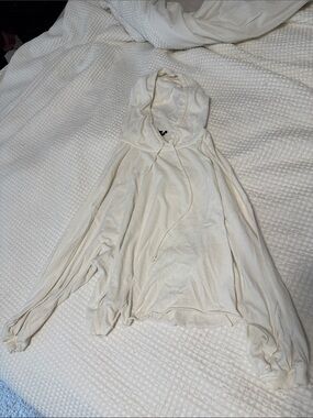 Out from under Lightweight Cream cropped hoodie